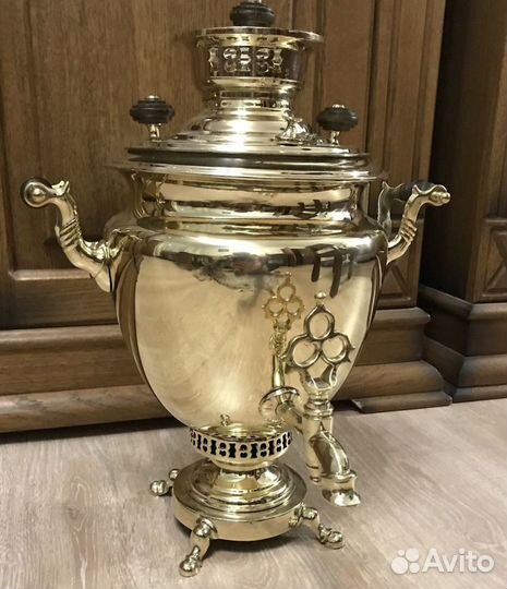 Старинный угольный самовар редкой формы