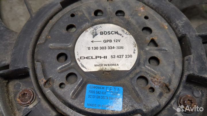 Вентилятор радиатора Chevrolet Cruze, 2009