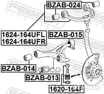 Втулка переднего нижнего рычага mercedes W164/2