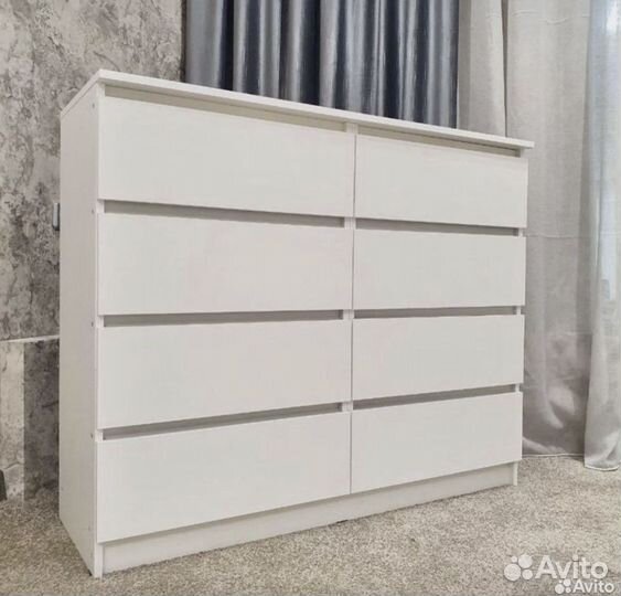 Комод белый 8 ящиков