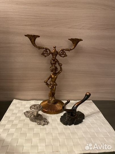 Шкатулка, вышивка, ручка, крючок металл СССР