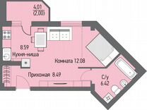 1-к. квартира, 37,6 м², 7/16 эт.