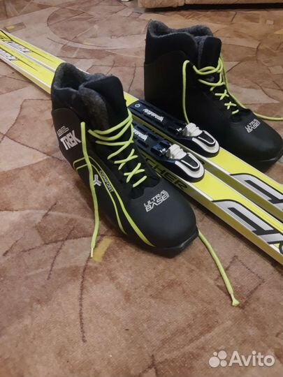 Лыжи беговые fisher с ботинками