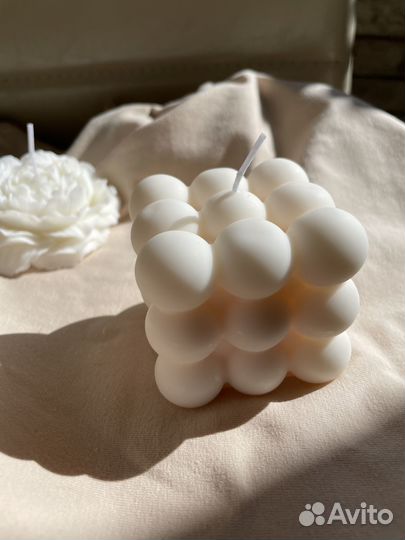 Свеча ручной работы «Куб»