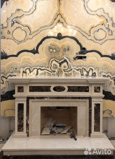 Камин, портал из камня