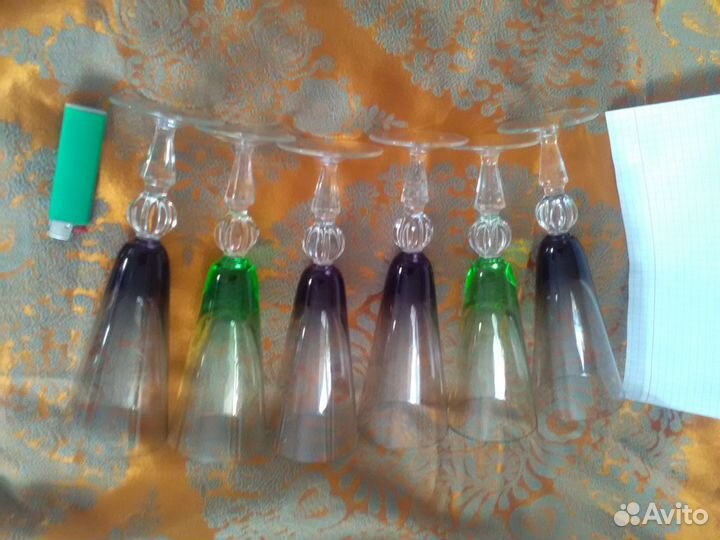 Фужеры бокалы СССР Суздаль Муратов 6 штук