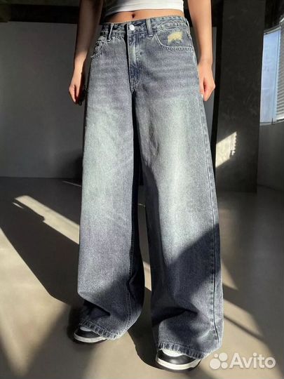 Джинсы багги новые