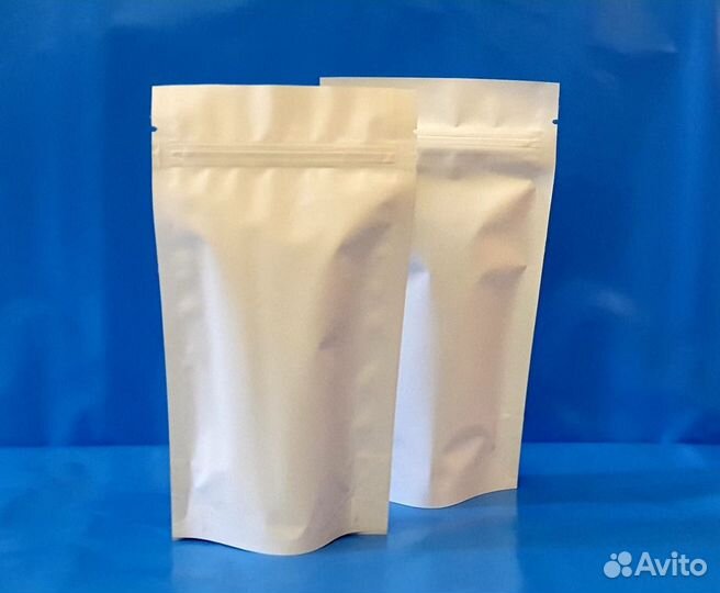 Металлизированные дой паки белые матовые и глянец