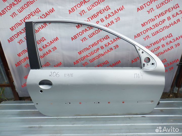 Дверь передняя правая Пежо 206 купе