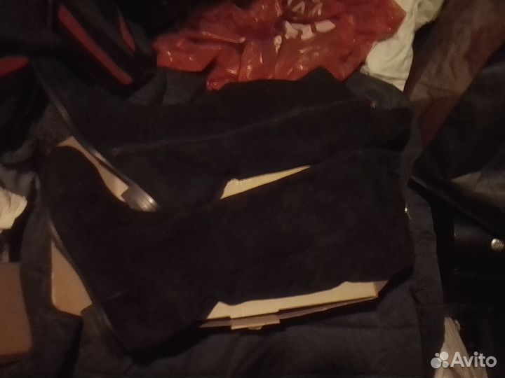 Сапоги Medea зимние высокие 39 р,замша,мех