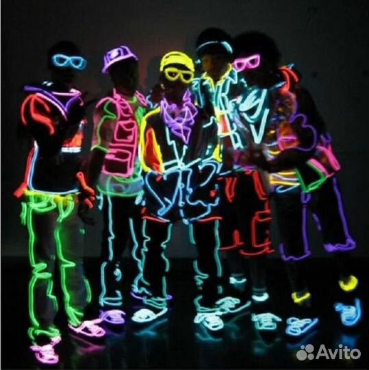 Светящийся гибкий неоновый шнур. 5метров