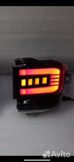 Задние фонари в бампер land cruiser200 16+ черные