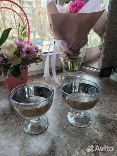 Бокалы креманки Гусь хрустальный