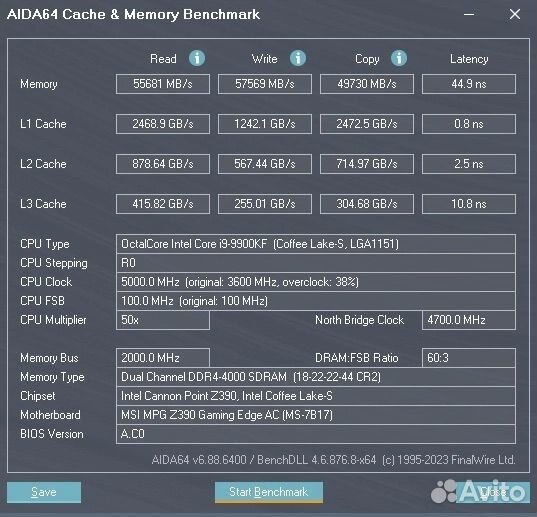 Msi Z390, i9-9900kf, 32Gb ram