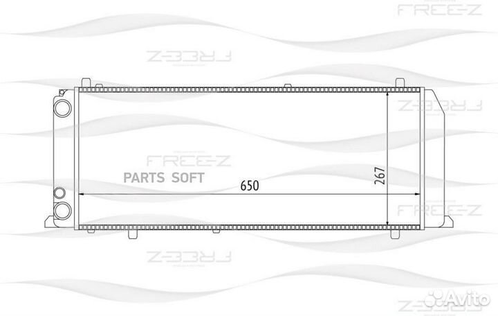 Радиатор охлаждения audi 100 82- 443121253C