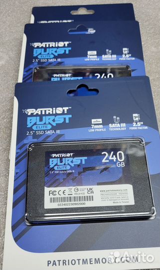 Новый SSD 240 Gb Patriot Burst Elite SATA запечата