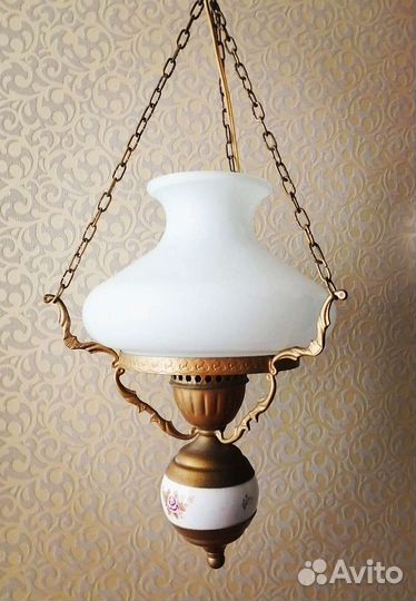 Люстра-керосинка-латунь