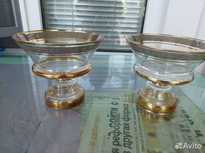 Ваза для сладостей, салатов и прочее Богемия