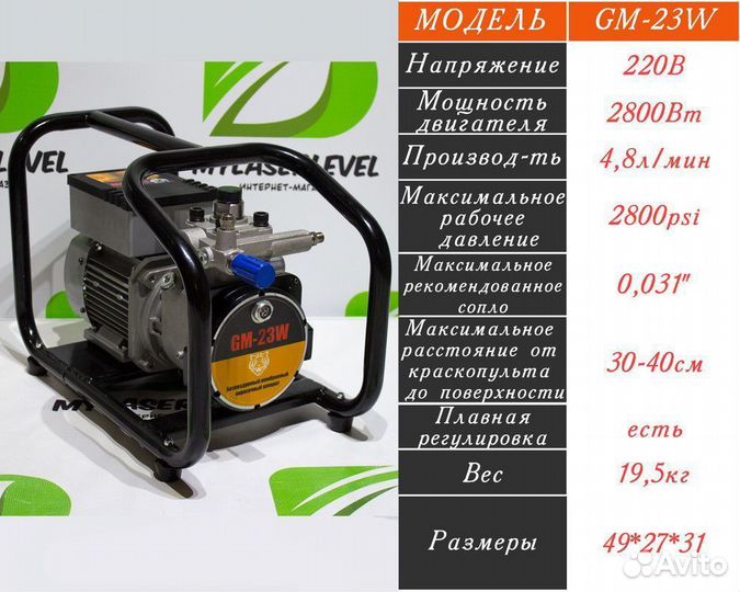 Мембранный безвоздушный аппарат GM-23W (рама)