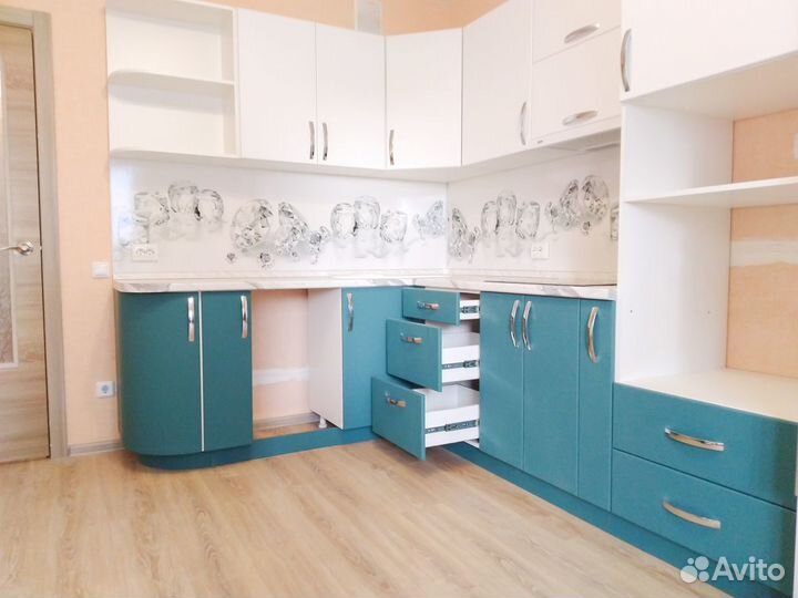 Кухонный гарнитур. Угловая кухня глянец ксп:14487