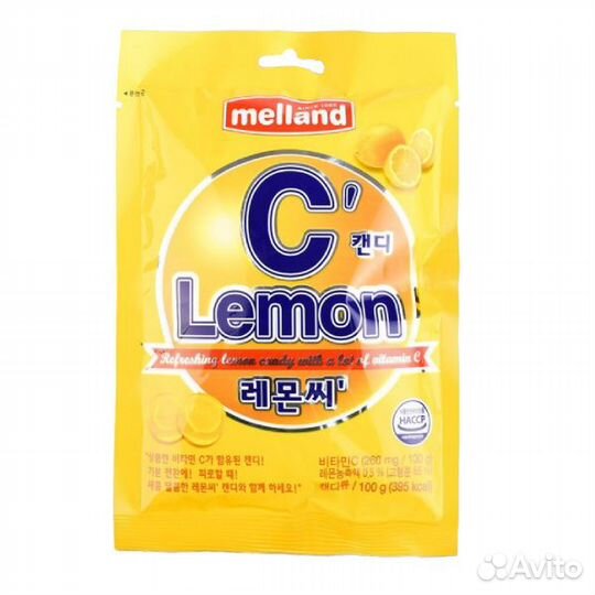 Карамель со вкусом лимона, высокое содержание вита