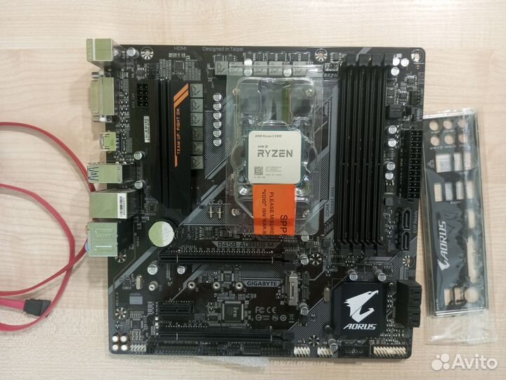 Комплект ryzen 5 5500 + gigabyte aorus b450