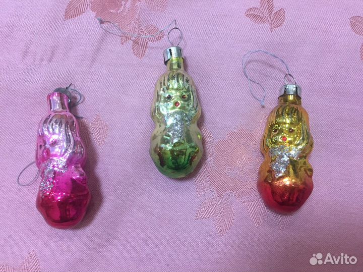 Елочные игрушки (девочки, животные и пр.) СССР б/у