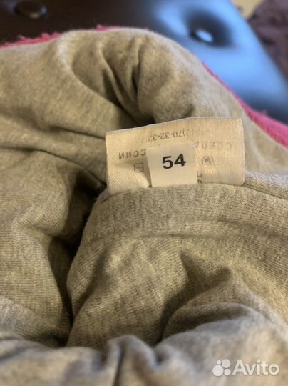 Шапка шлем для девочки 52 54 зима