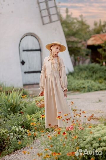 Платье под лен