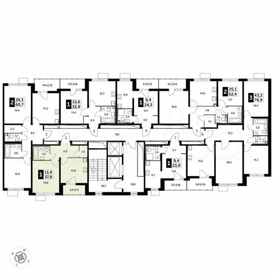 1-к. квартира, 37,8 м², 2/20 эт.
