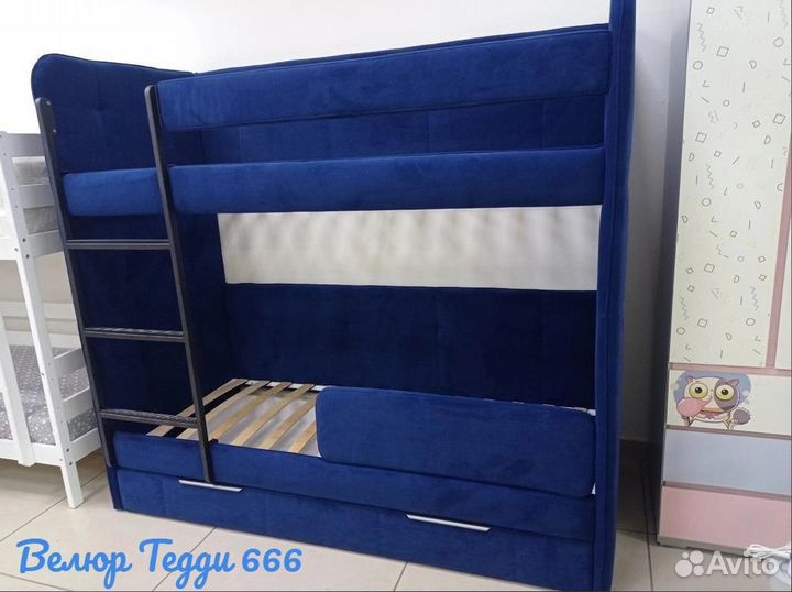 Мягкая двухэтжная кровать