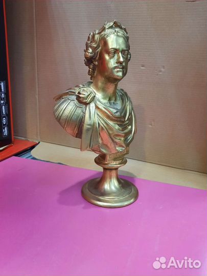Бюст Императора Петра Первого бронза 25 см