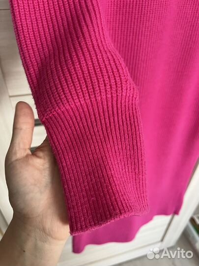 Платье прямого силуэта из вязаного трикотажа