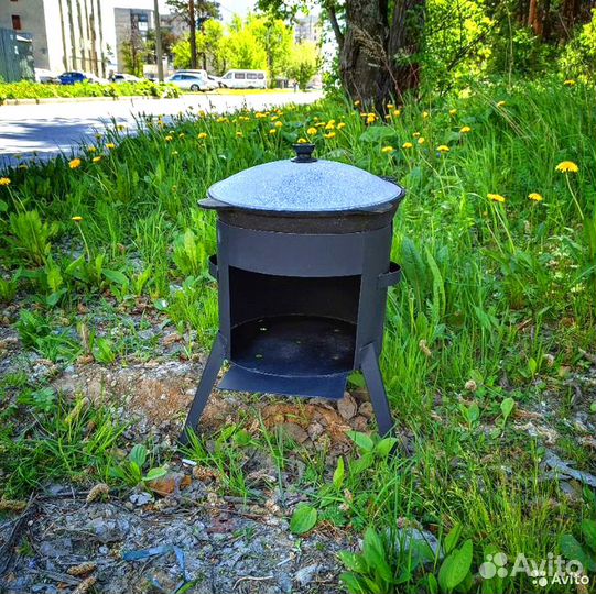 Казан чугунный комплект