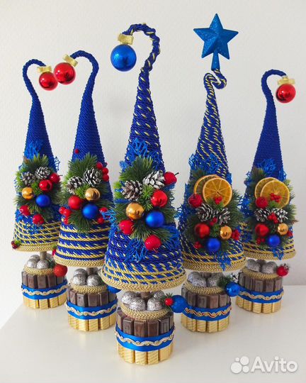 Топиарий из конфет Новый год