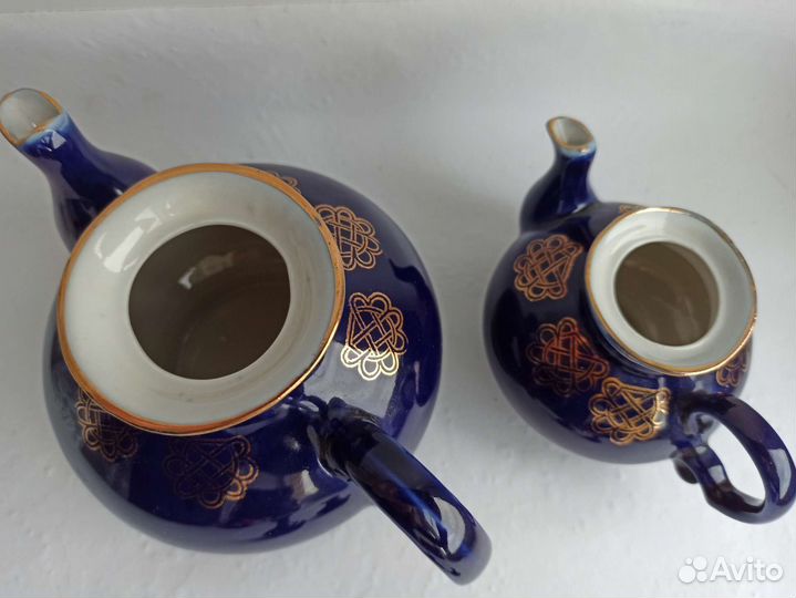 Заварочный чайник. Кобальт. Фарфор. СССР