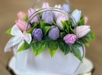 Подарок на 8 марта букет тюльпанов из мыла