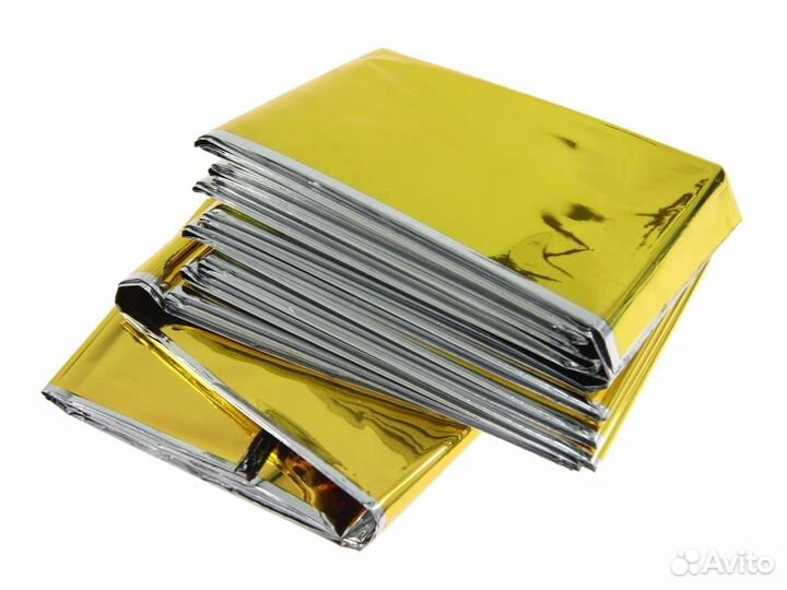 Термоодеяло следопыт 160х210см, серебро/золото