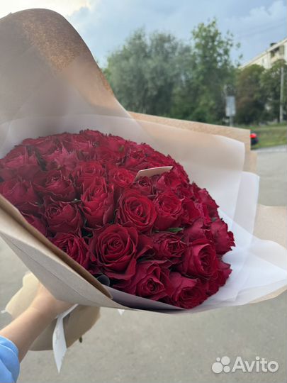 Цветы букет 101 роза доставка