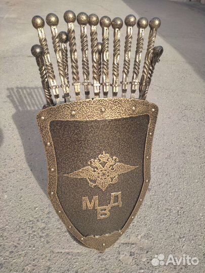 Шампура с подставкой (в виде мвд)