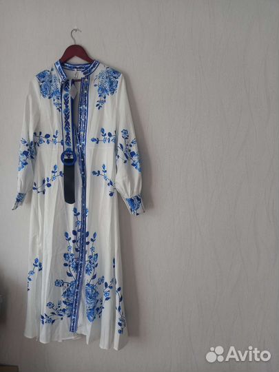 Костюм гжель, платье- халат
