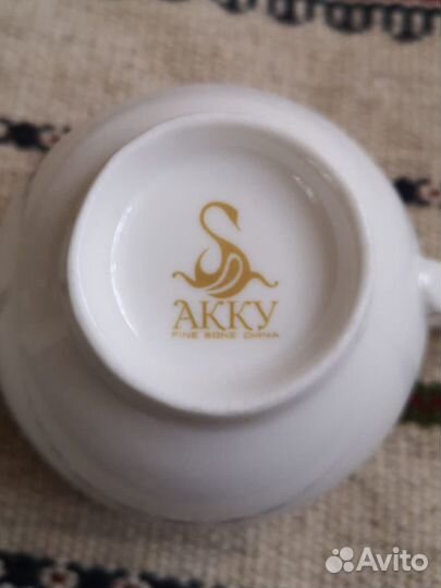 Чайный сервиз из костяного фарфора акку Ноктюрн