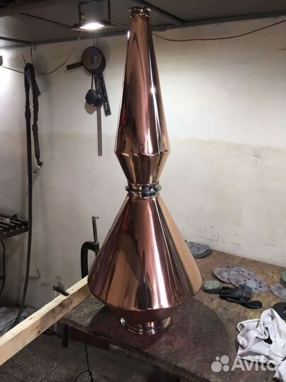 Вискарный шлем, медный шлем, аламбик