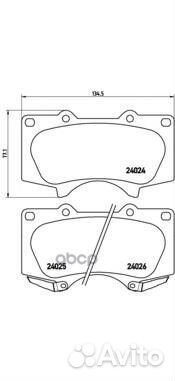 Колодки тормозные дисковые передн. lexus GX (J