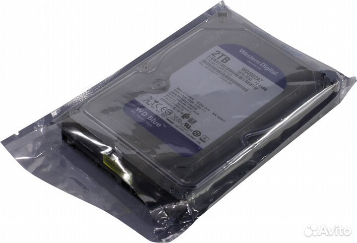Жесткий диск WD Blue WD20ezaz, 2тб, SATA 3, 3,5