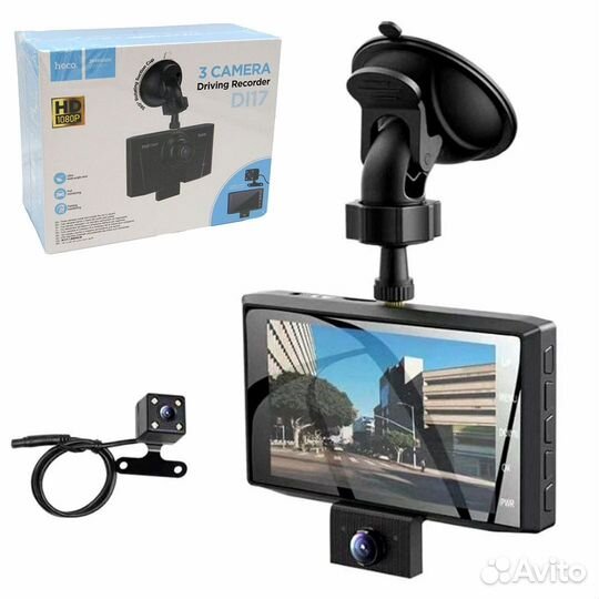 Авторегистратор Hoco DI17, 3 камеры на бульваре)