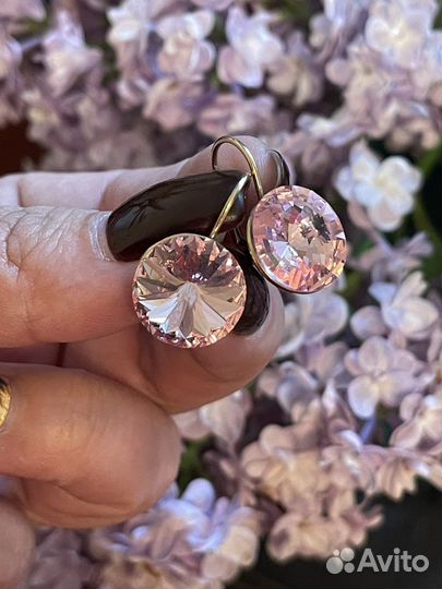 Серьги с кристалами swarovski
