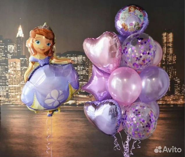 Гелиевые шары с принцессами