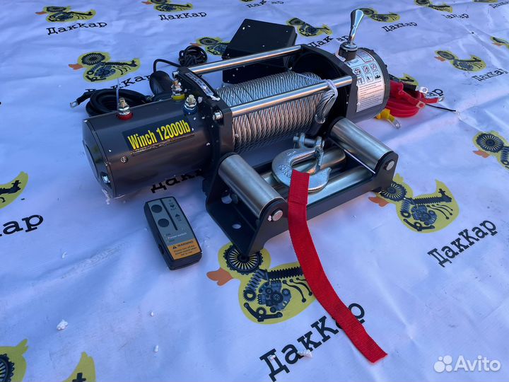 Лебедка electric winch 12000 стальной трос