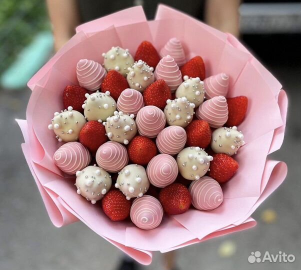 Букет из клубники в шоколаде